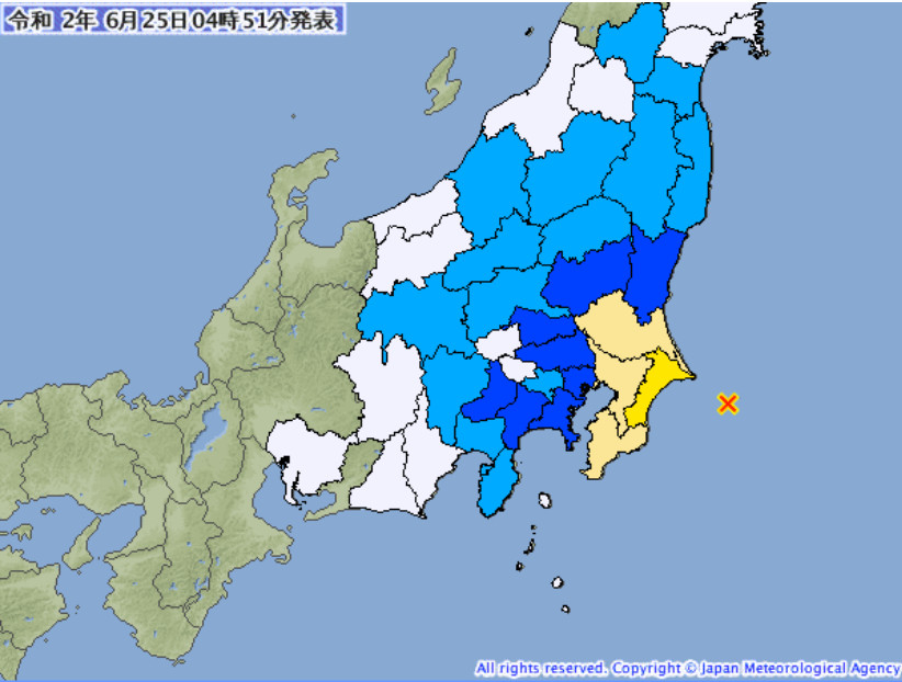 ▲▼ 千葉出現311大地震餘震。（圖／翻攝自日本氣象廳）