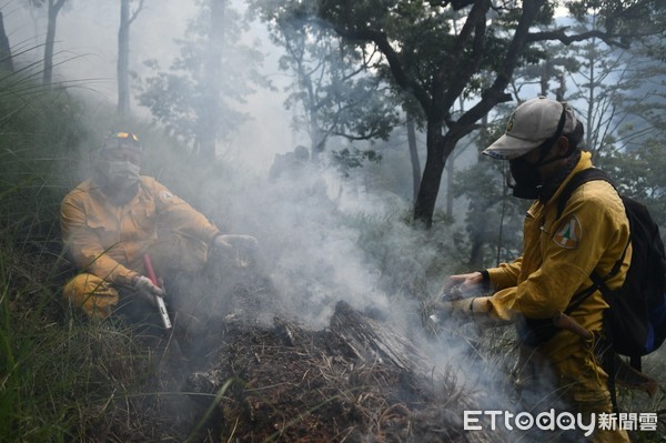 ▲東勢林管處調派逾130名森林護管員及相關單位協助滅火。（圖／東勢林管處提供）