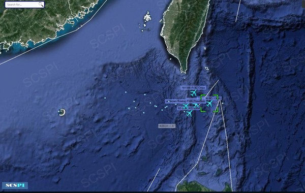 ▲前美國國防部官員唐安竹於推特發文指出，近期於巴士海峽中飛行的反潛機，其中一架有可能是台灣的。（圖／翻攝SCS Probing Initiative推特）
