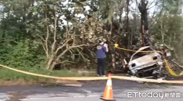 ▲▼ 疑似競速賽車釀禍，台東27日深夜自撞火車燒釀2死。（圖／記者楊鈞典翻攝，下同）