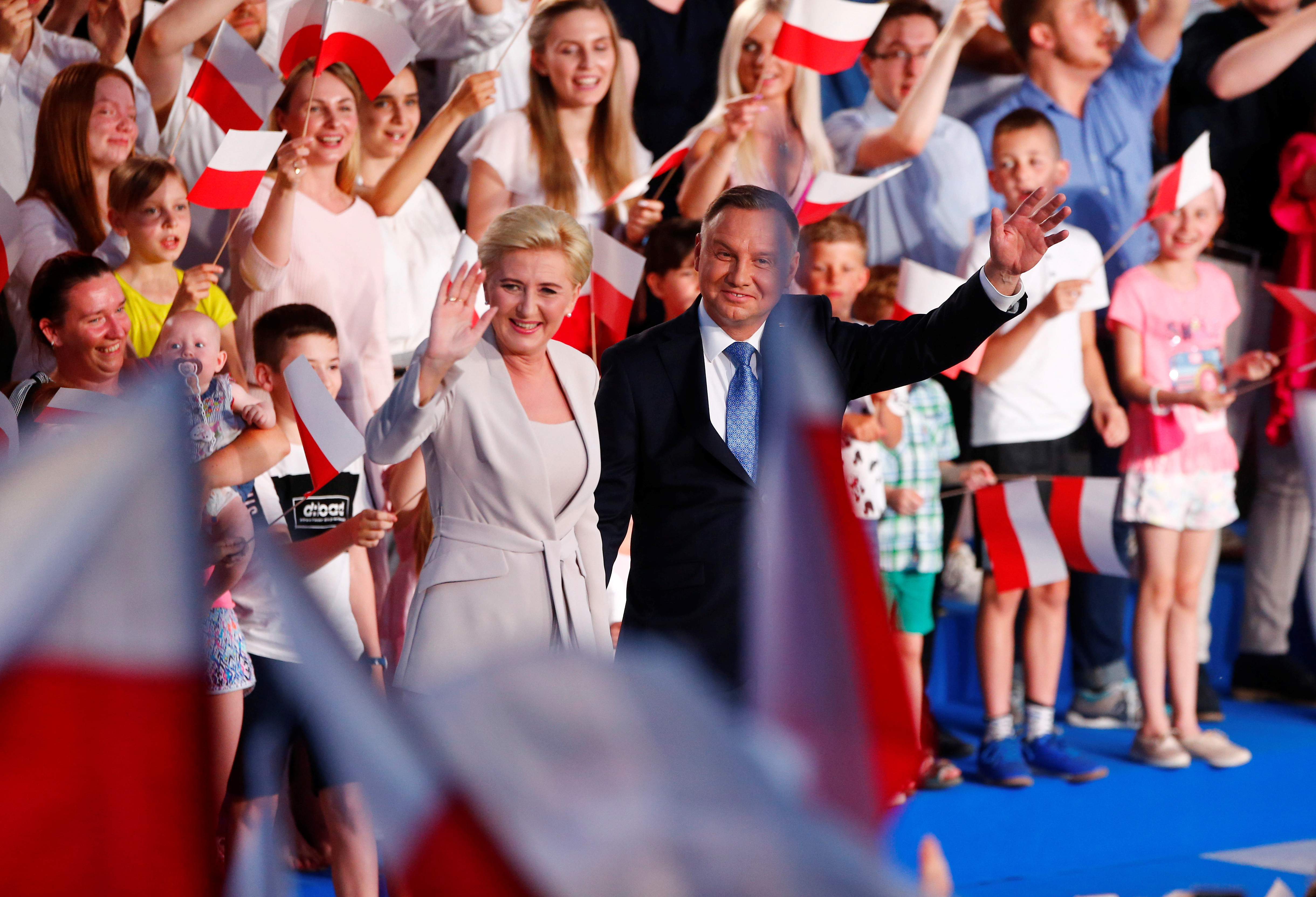 ▲▼波蘭現任總統杜達，在2020總統大選出口民調中顯示，能進入第二輪投票。（圖／路透）