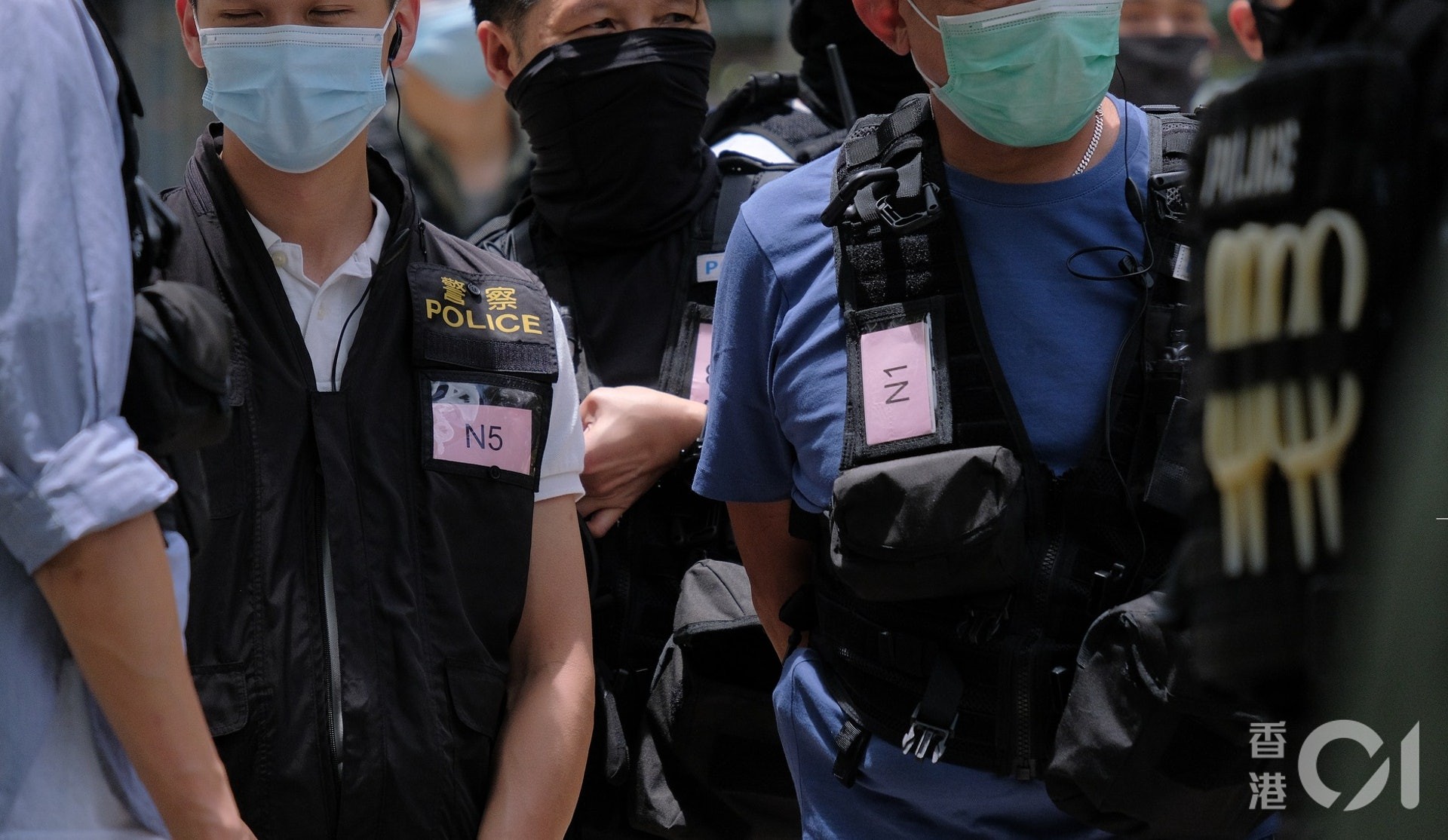 ▲香港「國家安全處」人員首次亮相。（圖／香港01授權提供，下同）
