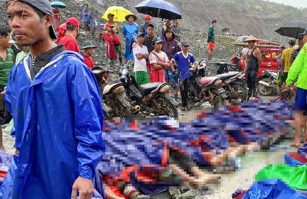 ▲▼緬甸北部克欽邦（Kachin）帕坎區（Hpakant）玉石場崩塌，至少162人死亡。（圖／達志影像／美聯社）
