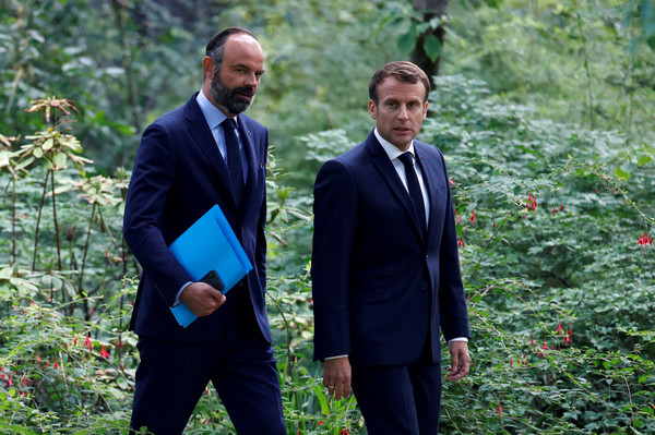 ▲▼法國總理菲力普（Edouard Philippe）提出辭呈，已獲總統馬克宏（Emmanuel Macron）接受。（圖／路透）