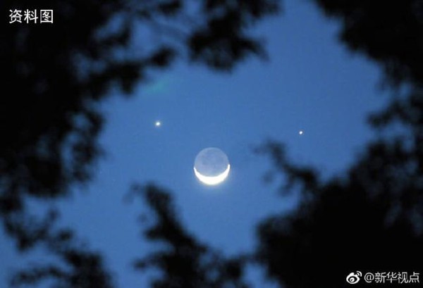 ▲7月夜空將再現雙星伴月美景。（圖／翻攝新華網）