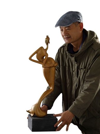 ▲桃園南崁兒童藝術村展出《自在歡喜》郭俊男當代藝術雕塑個展。（圖／李織芳提供）