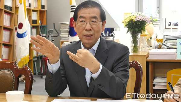 ▲首爾市長朴元淳2015年接受《ETtoday東森新聞雲》專訪，暢談「省下一座核電廠」計畫。（圖／記者謝婷婷攝）