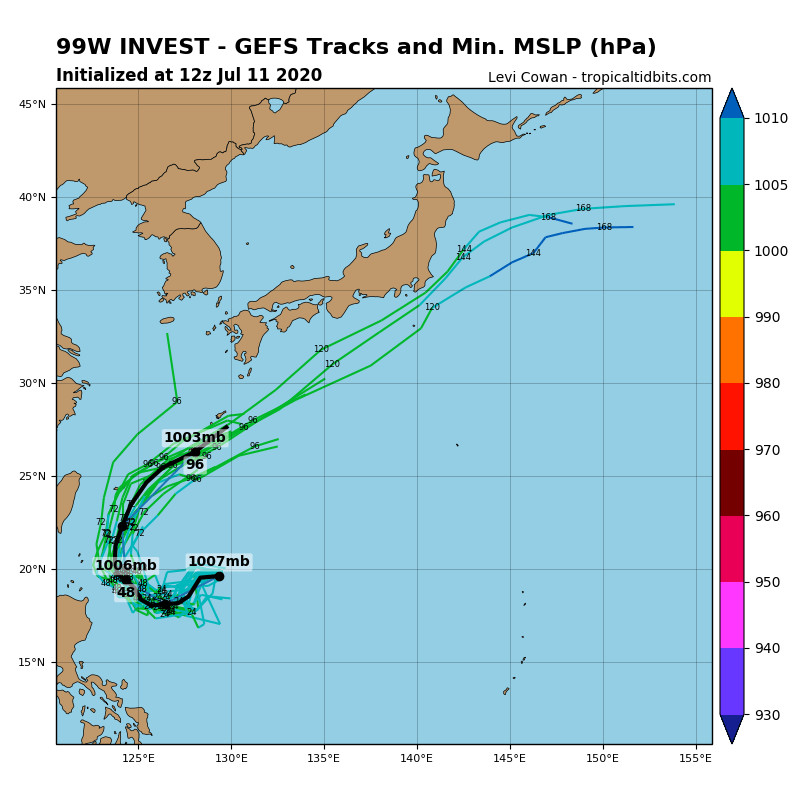 天氣圖。（圖／翻攝tropicaltidbits）