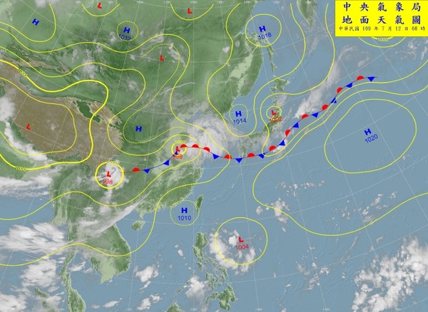 ▲▼菲東海面有熱帶擾動生成。（圖／中央氣象局）