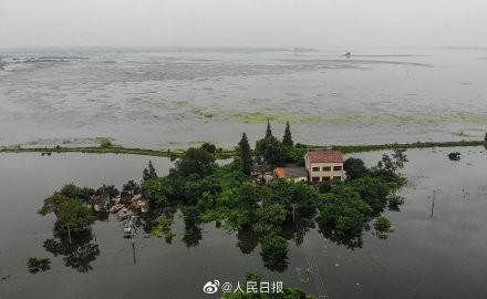 ▲長江流域洪水災害。（圖／翻攝自人民日報）