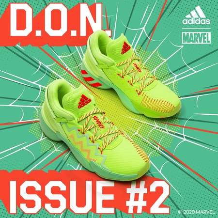 ▲adidas攜手Donovan Mitchell與MARVEL漫威，推出第二代聯名戰靴D.O.N. Issue #2。（圖／adidas提供）