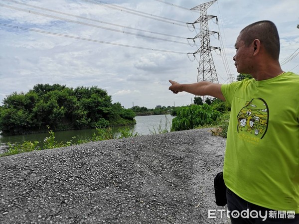 ▲社頭鄉福安宮將遷廟到滯洪池的沙丘島上。（圖／記者唐詠絮攝）