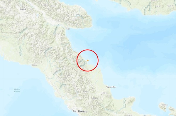 ▲▼巴布亞紐幾內亞北部發生規模7.3強震。（圖／翻攝自USGS美國地質調查局）