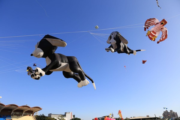 ▲▼周末（18日）來這玩，冬山風箏嘉年華讓你感受美麗璀璨風箏飛翔樂趣，並與「斑比山丘」的小鹿們互動。（圖／亞洲國際風箏聯合會提供，下同）