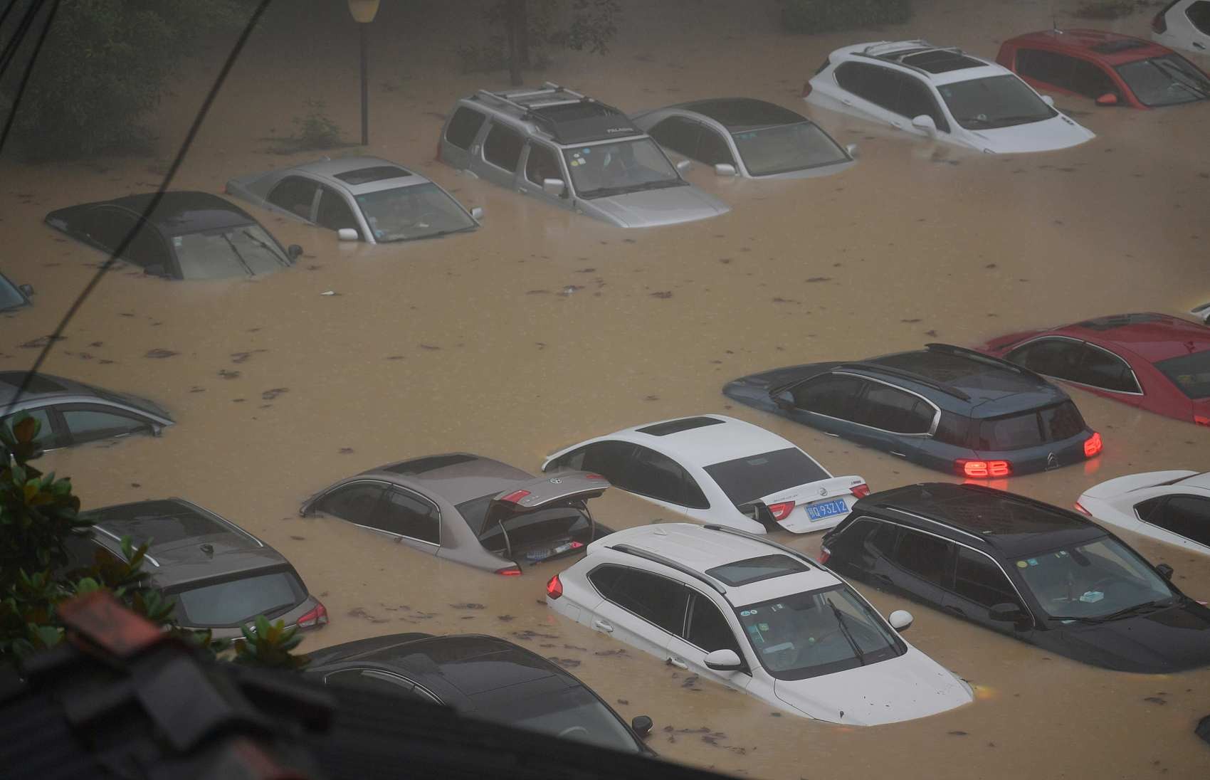 ▲湖北恩施受到洪災，城市嚴重淹水。（圖／CFP）