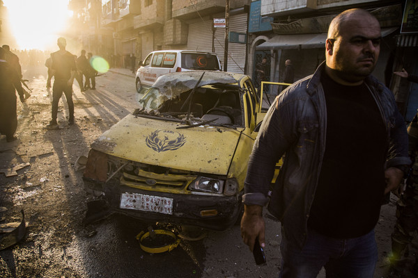 ▲圖為敘利亞北部於去年發生的一起類似汽車爆炸案。（圖／達志影像／美聯社）