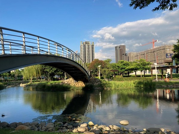 ▲▼桃園中路重劃區內的風禾公園，疫情讓周邊的養生樂活宅詢問度提升,桃園房市,桃園公園宅,桃園公園,中路重劃區公園,桃園房產。（圖／信義房屋提供）