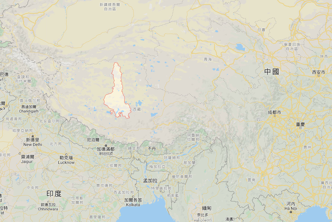 ▲▼西藏西部發生地震。（圖／翻攝自Google Map）