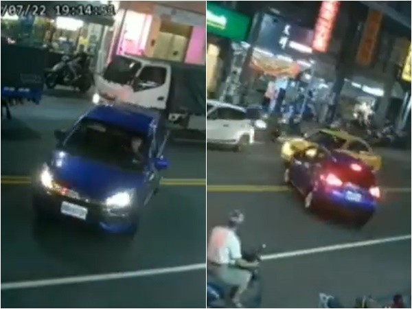 ▲▼迷失在雙黃線！新北男「無照路殺」撞公車　敬禮離開再撞：我技術差。（圖／翻攝爆廢公社、我是新莊人）