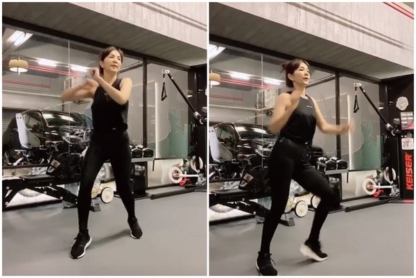 ▲Ella穿緊身褲熱舞。（圖／翻攝自Ella Instagram）