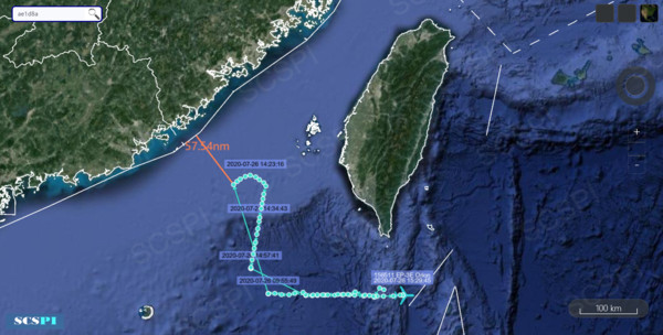 ▲▼美國派出軍機、軍艦進逼上海！距離比台北到台中還近。（圖／翻攝自SCS Probing Initiative）