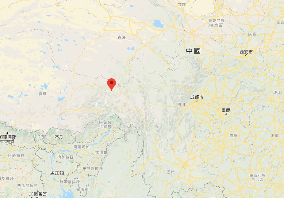 ▲▼西藏發生規模3.1地震。（圖／翻攝Google Map）