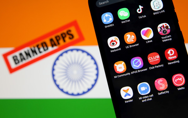 ▲▼印度禁用多款中國app。（圖／路透）
