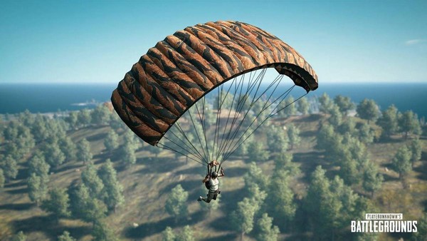 以《絕地求生》為例，玩家透過跳傘進入戰場，可自行控制出場位置。（翻攝自PUBG官網）
