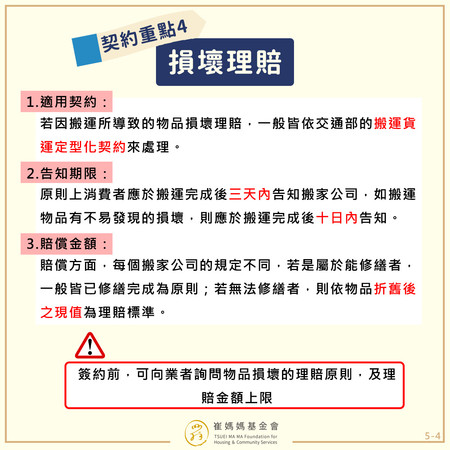 ▲▼搬家簽約注意的5大重點。（圖／崔媽媽基金會提供）