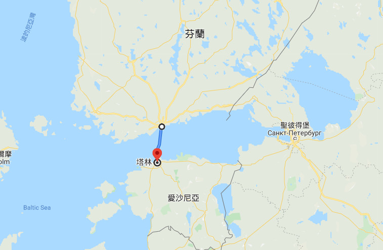 ▲▼中國出資建海底隧道 愛沙尼亞基於安全顧慮說不。（圖／翻攝自Google Map）