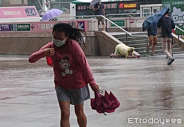 ▲▼哈格比颱風擦邊過 台北市間歇性大雨陣風。（圖／記者屠惠剛攝）