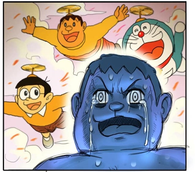 童年崩壞！哆啦A夢爆紅迷因「小夫我要進來」　Google過的全都後悔哭了（圖／翻攝禾野男孩）