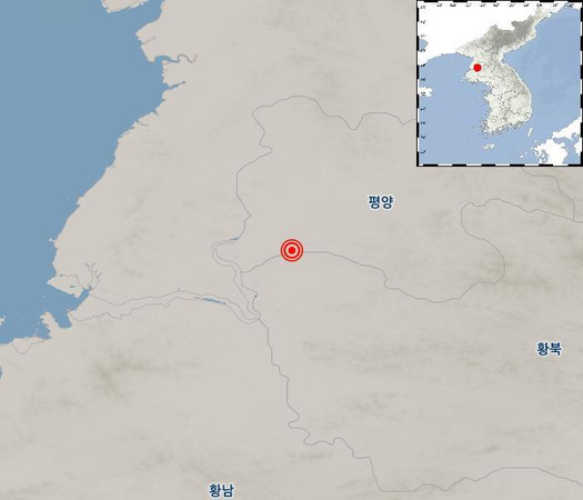 ▲▼北韓黃海北道松林凌晨發生規模2.0地震。（圖／翻攝自南韓氣象廳）