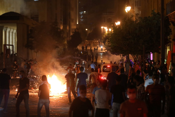 ▲黎巴嫩,貝魯特,示威,爆炸。（圖／路透）