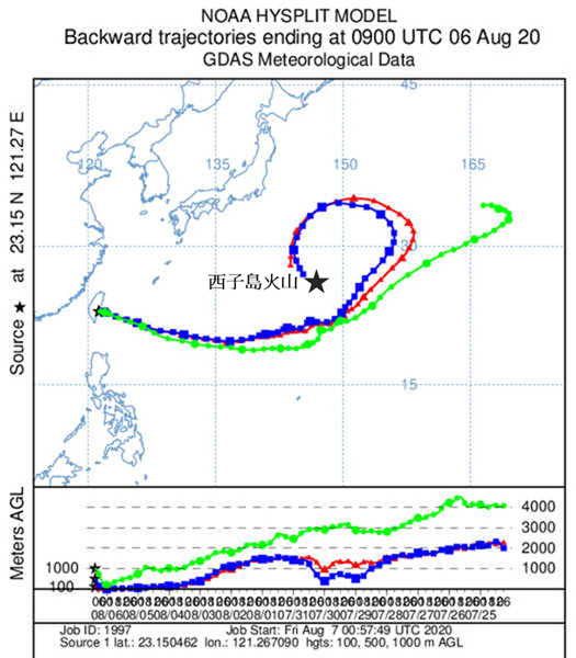 ▲日本火山灰影響，台灣北部、高屏地區今日空氣品質不佳。（圖／環保署）