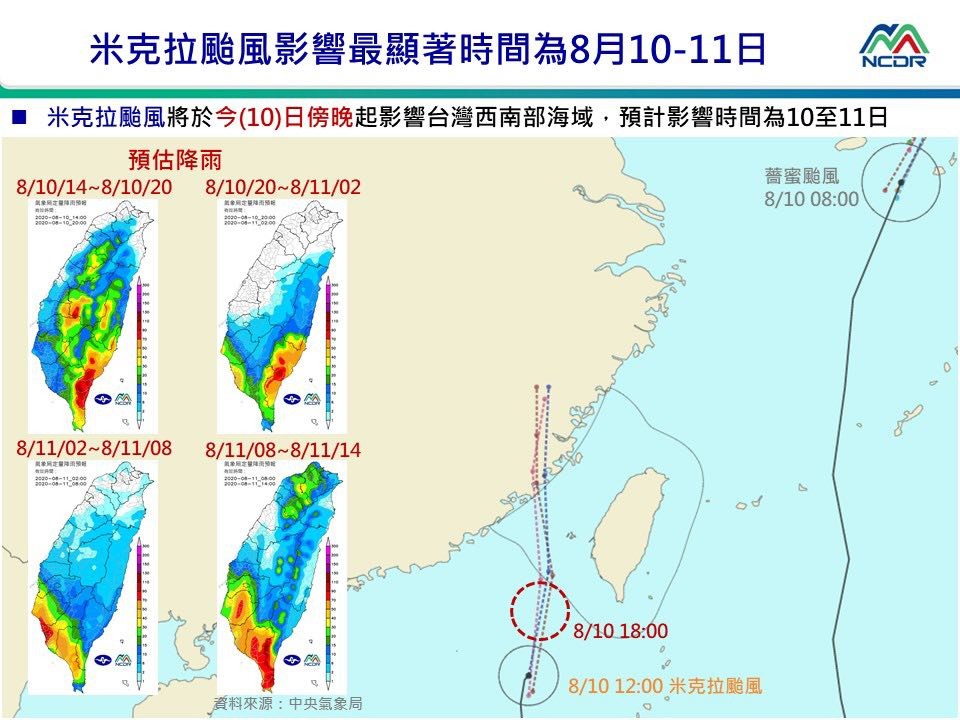 ▲▼米克拉颱風。（圖／中央氣象局）