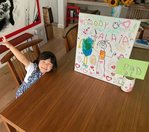 ▲陳冠希分享3歲女兒畫作。（圖／翻攝自陳冠希Instagram）