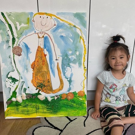 ▲陳冠希分享3歲女兒畫作。（圖／翻攝自陳冠希Instagram）