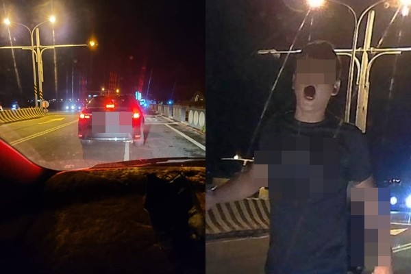 ▲台南一名女子遭逼車，對方下車狂拍車窗嗆聲。（圖／翻攝臉書《爆料公社》）