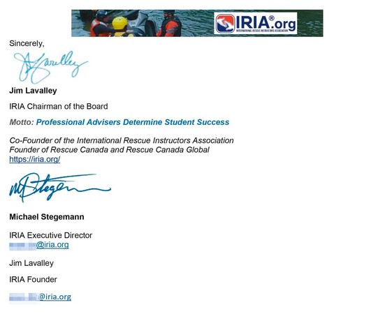 國際救援教練協會IRIA指控葉泰興盜用協會名義，還點名台灣是詐欺總部。（IRIA提供）