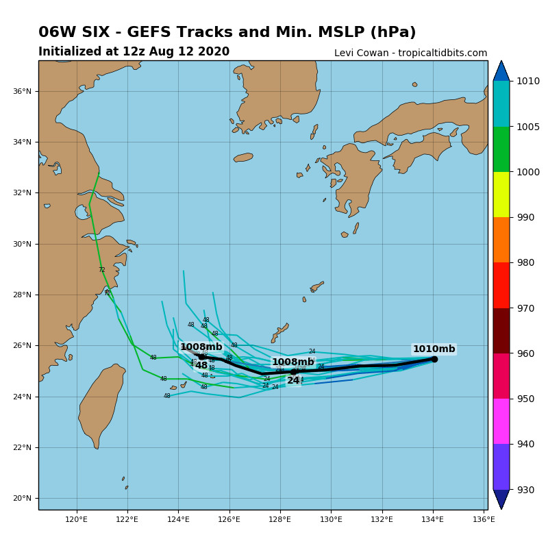 天氣圖。（圖／翻攝tropicaltidbits）