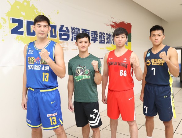 ▲2020台灣夏季籃球挑戰賽，蔣淯安、呂政儒、張博勝、于煥亞出席賽事發布記者會。（圖／籃協提供）