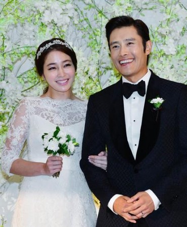 李炳憲與李珉廷在2013年結婚。（網路圖片）