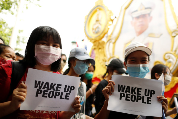 ▲▼泰國學生示威活動，表達對總理帕拉育（Prayut Chan-O-Cha）和其親建制派政府表達不滿。（圖／路透社）
