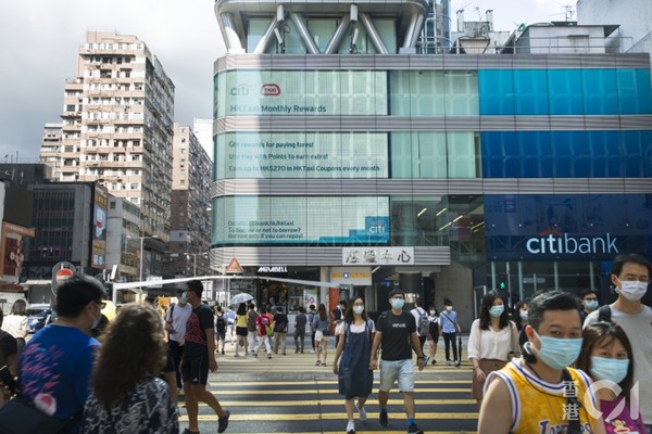 ▲近來不少香港人到花旗銀行開戶。（圖／香港01授權提供，請勿隨意翻攝，下同）