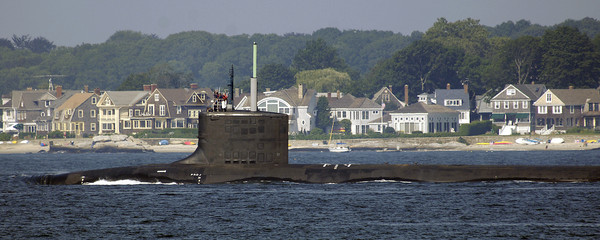 美國維吉尼亞級核動力攻擊潛艇新罕布夏號(SSN-778)。(圖／達志影像／美聯社)