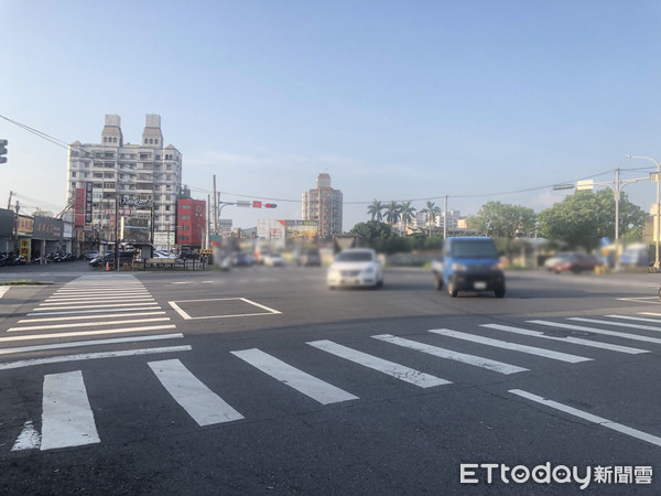 ▲雲林縣10大易肇事路口之一，斗六市大學路與中山路口。（圖／記者蔡佩旻翻攝）