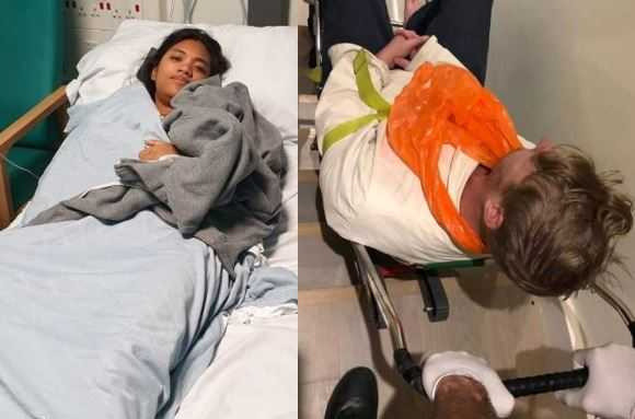 旅程結束後，夫妻倆先後遭遇意外，導致癱瘓行動不便。（圖／翻攝自推特）