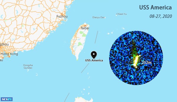 美軍「準航母」現蹤台灣東部外海　衛星圖被公布