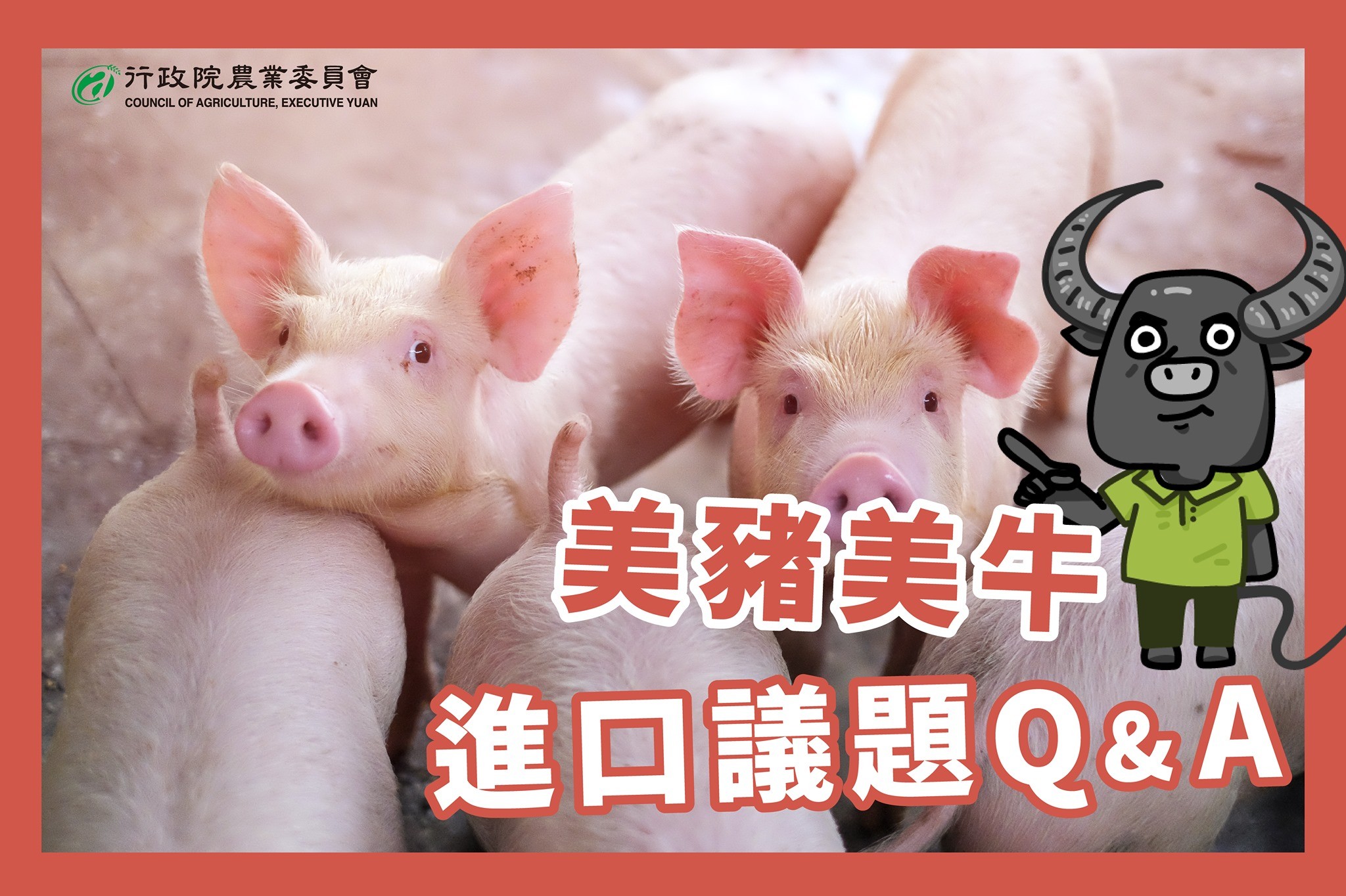 ▲▼農委會公布17點Q&A一次說清楚為何進口美豬牛。（圖／取自農委會臉書）
